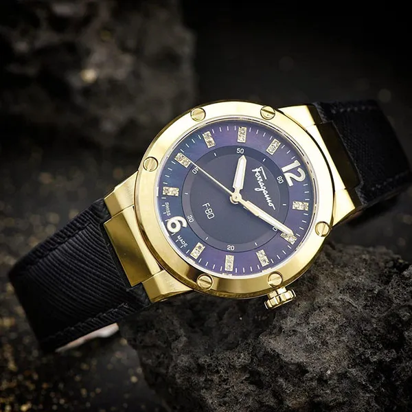 Đồng Hồ Nữ Salvatore Ferragamo F80 Diamond For Lady Watch Vàng Gold