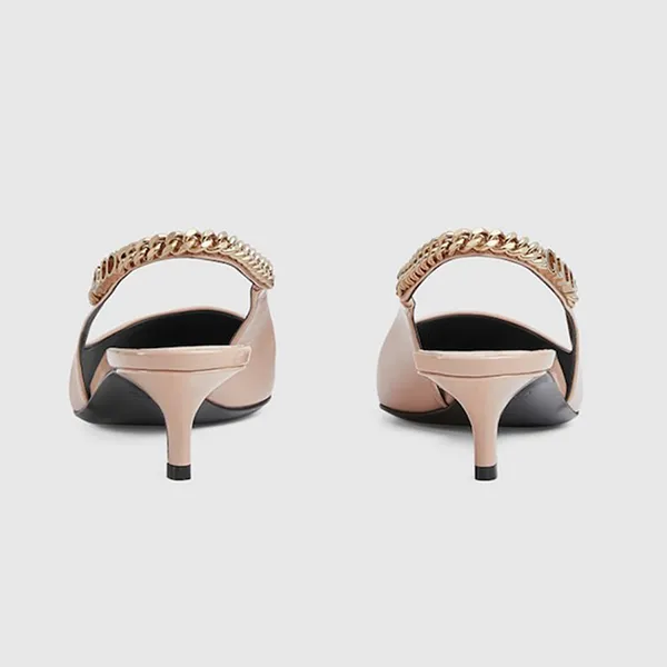 Giày Cao Gót Gucci Signoria Slingback Pump Light Beige 782832-BNC80-6702 Màu Be Size 36