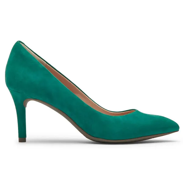 Giày Cao Gót Nữ Rockport TM75MMPTH Plain Pump CJ3342 Màu Xanh Green Size 39-40