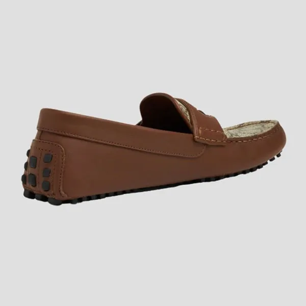 Giày Lười Nam Gucci Interlocking G Driver Brown 730148 AAB7Z 2343 Màu Nâu Size 5
