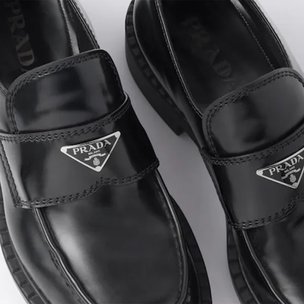 Giày Lười Nam Prada Brushed Leather Loafers 2DE127-055-F0002 Màu Đen Size 40