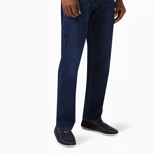 Giày Lười Nam Prada Driving Shoes In Suede 216765303 Màu Xanh Navy Size 40