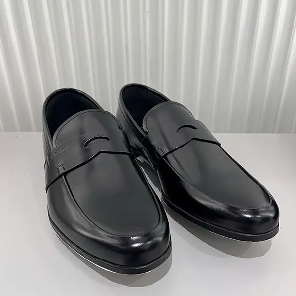 Giày Lười Nam Prada Loafer Brushed Leather Black 2DE010 P39 F0002 Màu Đen Size 8