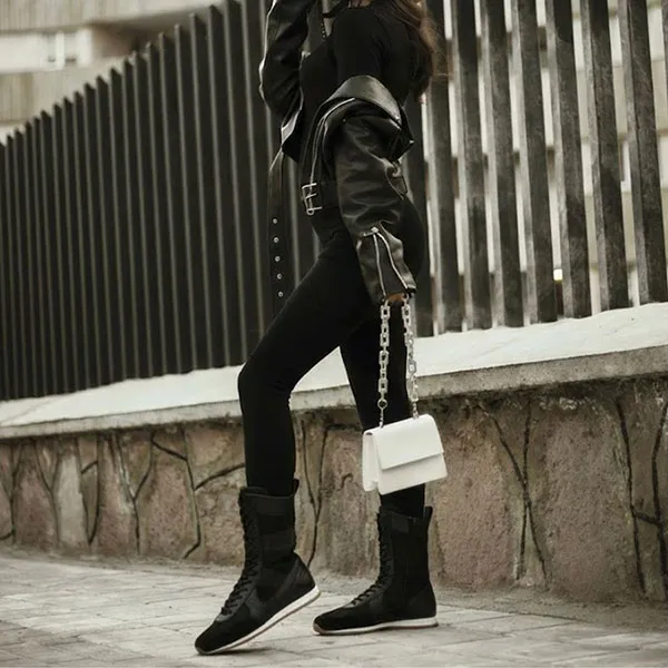 Giày Sneaker Cao Cổ Nữ Vagabond Shoemakers Yasmin Hi Sneakers Black 6059-102-20 Màu Đen Size 39