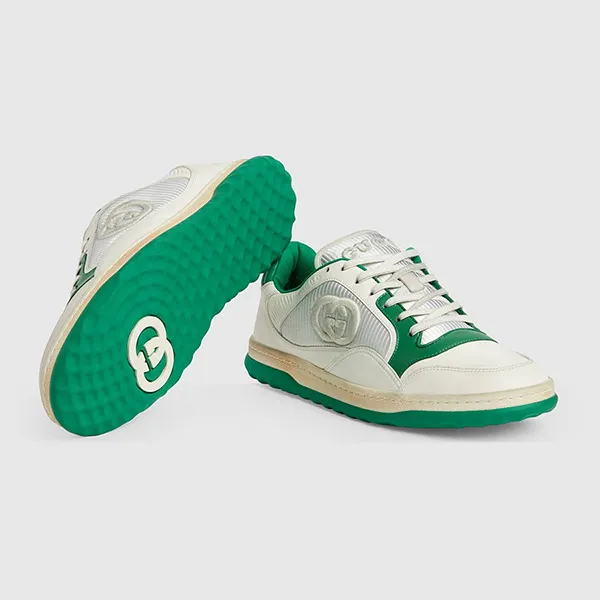 Giày Sneaker Nam Gucci Mac80 Trainer 749896 AAB79 9148 Màu Trắng/Xanh Size 41.5