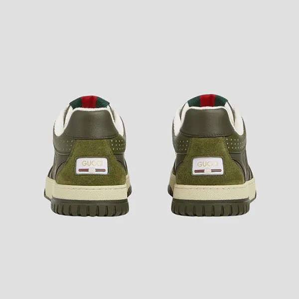 Giày Sneaker Nam Gucci Sport Re-Web In Dark Green 831661 AAEX3 3343 Màu Xanh Rêu Size 5