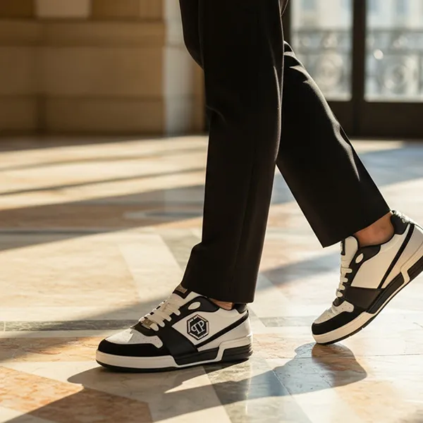 Giày Sneaker Nam Philipp Plein USC0979 PLE022N 0102 Màu Đen/Trắng Size 40