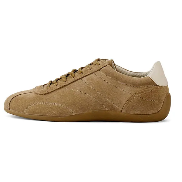 Giày Sneaker Nữ Vagabond Hollie Da Lộn Beige Suede Màu Nâu Size 40
