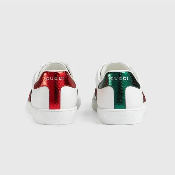 Giày Thể Thao Nam Gucci Ace Embroidered Sneaker White Leather With Bee Màu Trắng Size 5.5