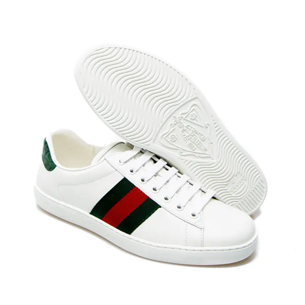 Giày Thể Thao Nam Gucci Ace Leather White Màu Trắng Size 42