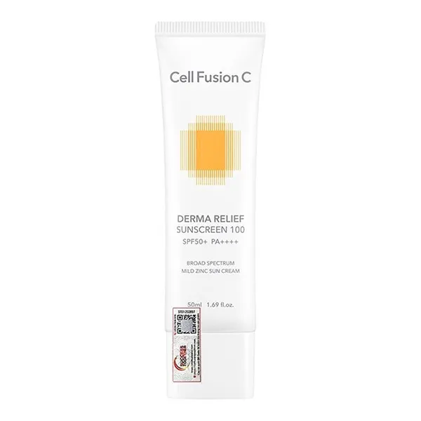 Kem Chống Nắng Thuần Vật Lí, Dịu Nhẹ Da Cell Fusion C Derma Relief Sunscreen 100 SPF50+/PA++++ 50g
