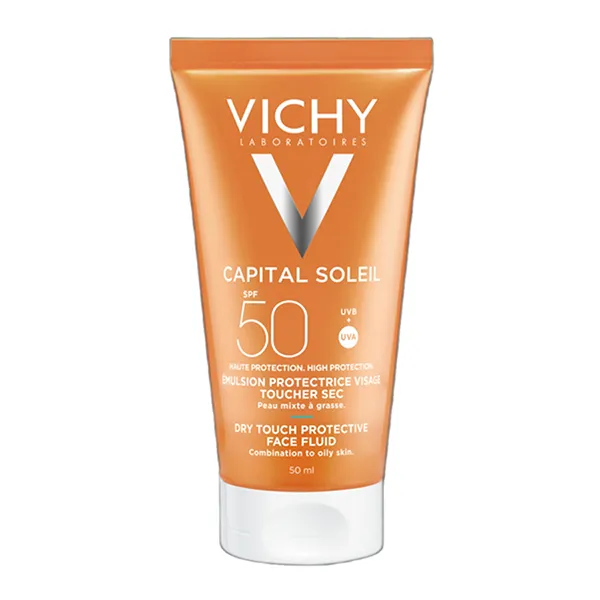 Kem Chống Nắng Dưỡng Da Vichy Ideal Soleil Mattifying Face Fluid Dry Touch SPF50+ PA+++ 50ml (Hàng Xách Tay)