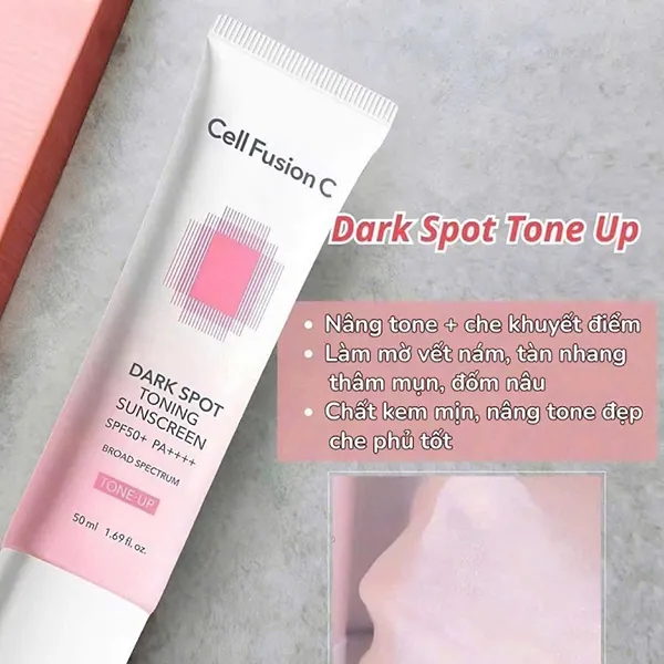 Kem Chống Nắng Nâng Tone Cell Fusion C Dark Spot Toning Sunscreen SPF50+ PA++++ 50ml