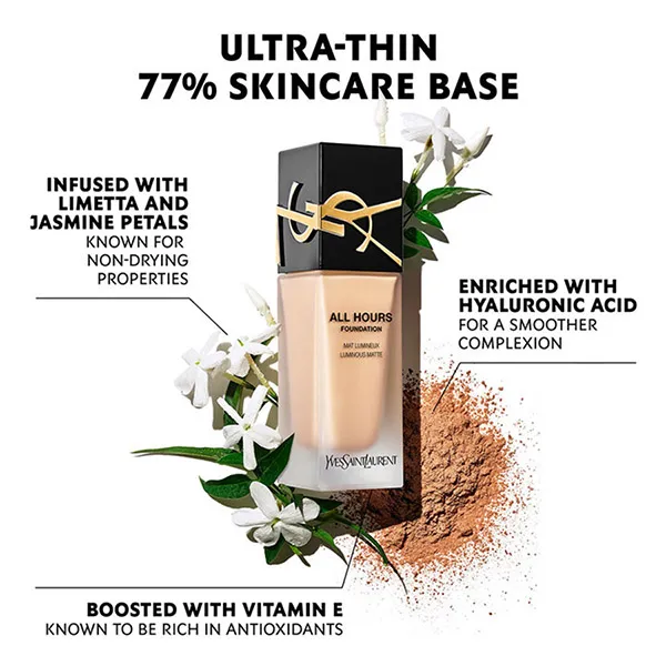 Kem Nền Yves Saint Laurent YSL All Hours Foundation Mat Lumineux Luminous Matte Mịn Lì Tone LC1