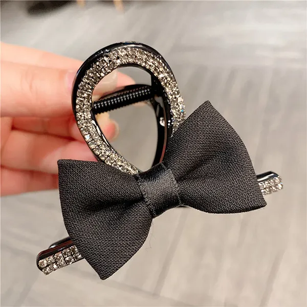 Kẹp Tóc Nữ Meri Simple Black Bow HC210 Màu Đen