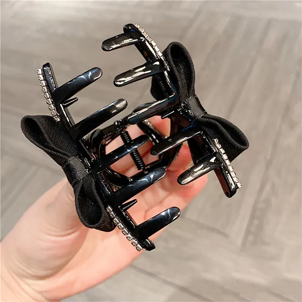 Kẹp Tóc Nữ Meri Simple Black Bow HC210 Màu Đen