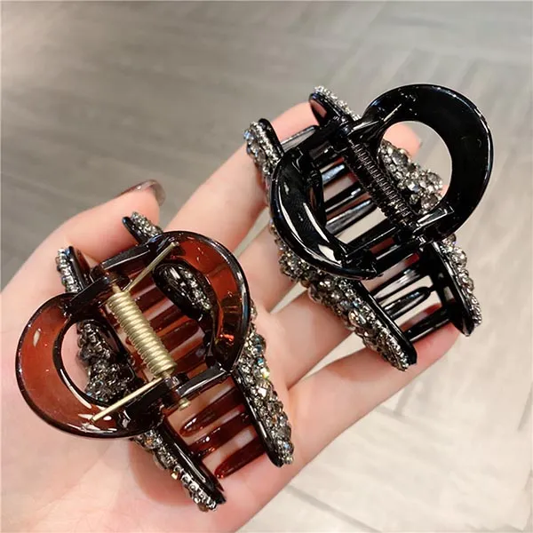 Kẹp Tóc Nữ Meri Crystal Bow HC215-N Màu Nâu