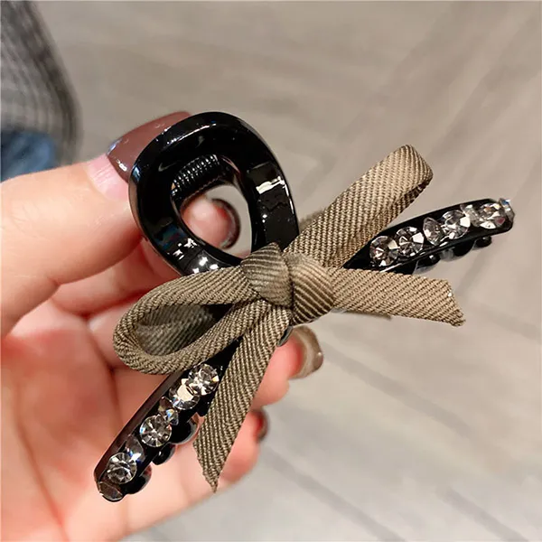 Kẹp Tóc Nữ Meri Cute Fabric HC214-T Màu Đen/Be