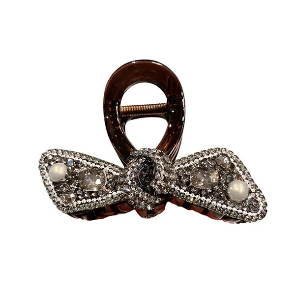 Kẹp Tóc Nữ Meri Sparkling Bow HC213-N Màu Nâu