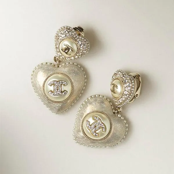 Khuyên Tai Nữ Chanel Pendant Earrings Màu Bạc