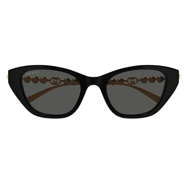 Kính Mát Nữ Gucci Cat Eye Sunglasses GG1968S 001 Màu Đen - Vàng