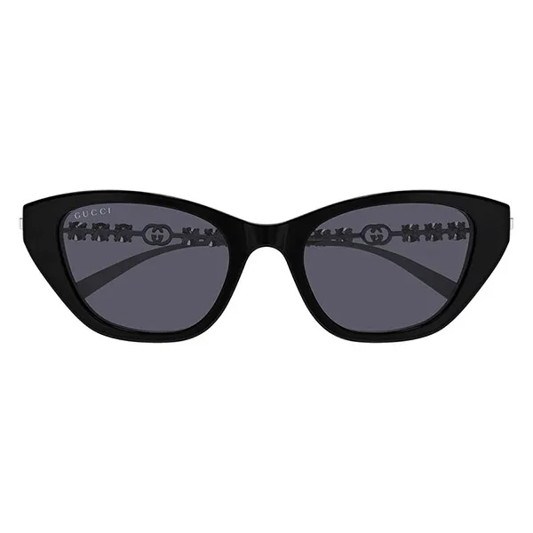 Kính Mát Nữ Gucci Cat Eye Sunglasses GG1968S 002 Màu Đen - Bạc