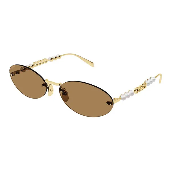 Kính Mát Nữ Gucci Sunglasses GG1922S 003 Màu Vàng Nâu