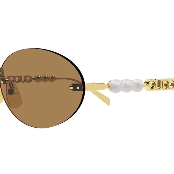 Kính Mát Nữ Gucci Sunglasses GG1922S 003 Màu Vàng Nâu