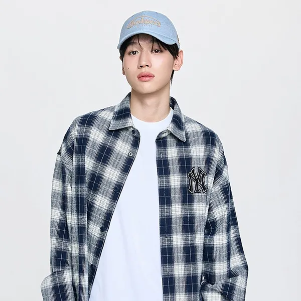 Mũ MLB Logo Curve New York Yankees 3ACPV196N-07BLL Màu Xanh Blue