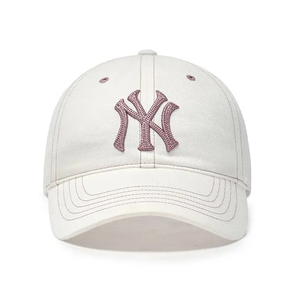 Mũ MLB Denim New York Yankees 3ACPB126N-50CRS Màu Trắng