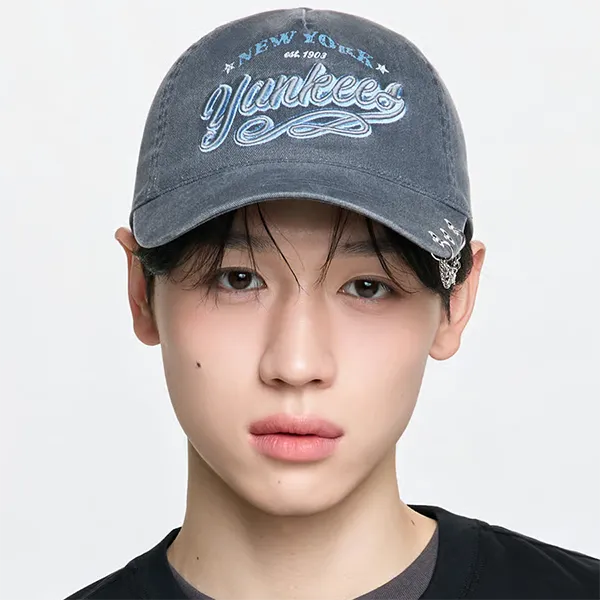 Mũ MLB Vintage Culsive Jewelry Unstructured Ball Cap NY Yankees 3ACPV206N-50CGS Màu Xám