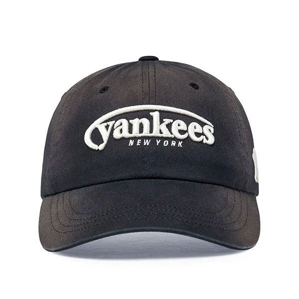 Mũ MLB Vintage Washed Curve Logo Unstructured Ball Cap NY Yankees 3ACPV076N-50BKS Màu Đen