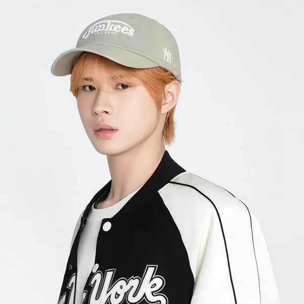 Mũ MLB Vintage Washed Curve Logo Unstructured Ball Cap NY Yankees 3ACPV076N-50KAM Màu Xanh Khaki