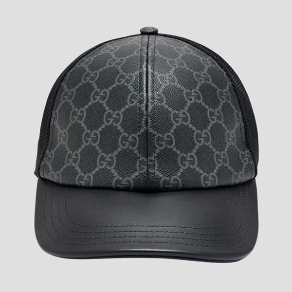 Mũ Nam Gucci Monogram Canvas Baseball Black 820868 4HBEH 1060 Màu Đen Size S