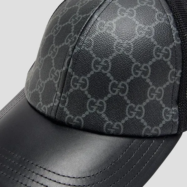 Mũ Nam Gucci Monogram Canvas Baseball Black 820868 4HBEH 1060 Màu Đen Size S