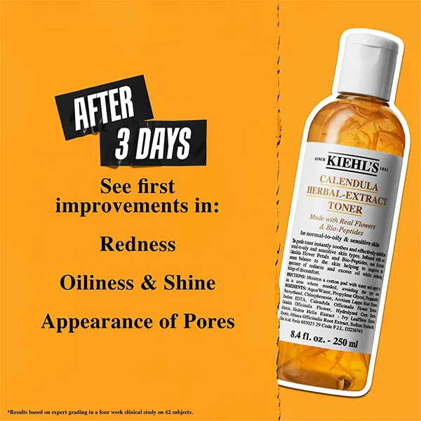 Nước Cân Bằng Hoa Cúc Làm Dịu Da Kiehl's Calendula Herbal Extract Alcohol Free Toner 250ml