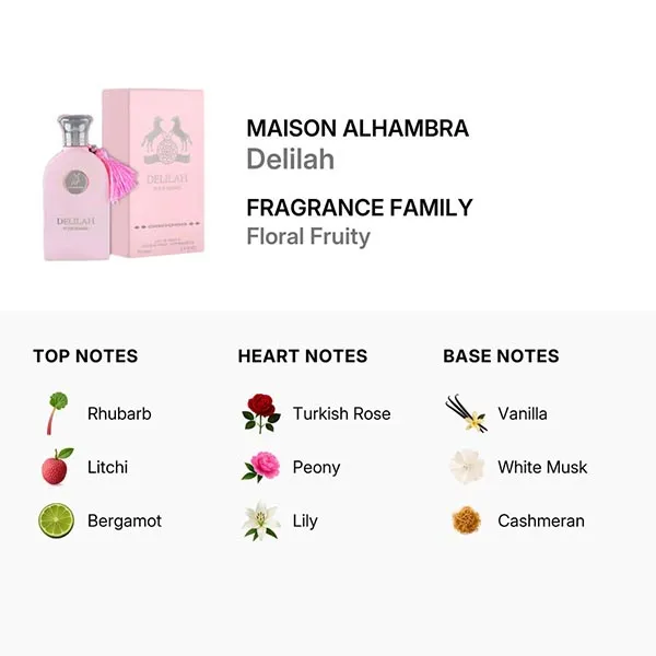 Nước Hoa Nữ Maison Alhambra Delilah Pour Femme EDP Spray 100ml