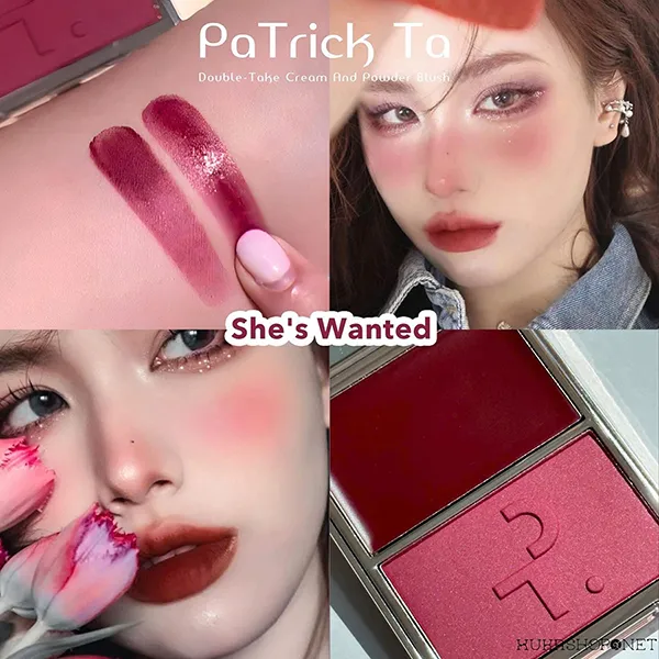 Phấn Má Hồng Patrick Ta For Face 2in1 Double-Take Cream And Power Blush Duo Tone She's Wanted