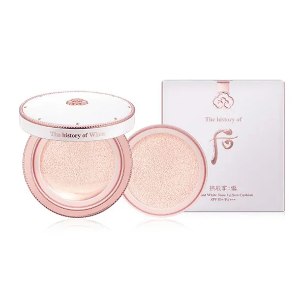 Phấn Nước Whoo Whoo Radiant White Tone Up Sun Cushion SPF50+/PA+++ (Bản Màu Hồng)