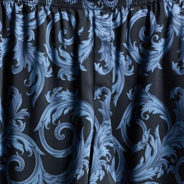 Quần Short Nam Versace Blue Barocco Print Layered Swimshort In Black - 1A13761 5U960 Màu Xanh Đen Size 46