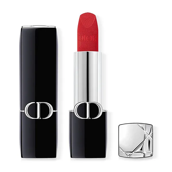 Set Dior 3 Món (Son Rouge Dior Velvet 764 Rouge Gipsy Màu Đỏ Hồng 3.5g + Nước Hoa Miss Dior Blooming Bouquet 5ml + Túi Giấy)