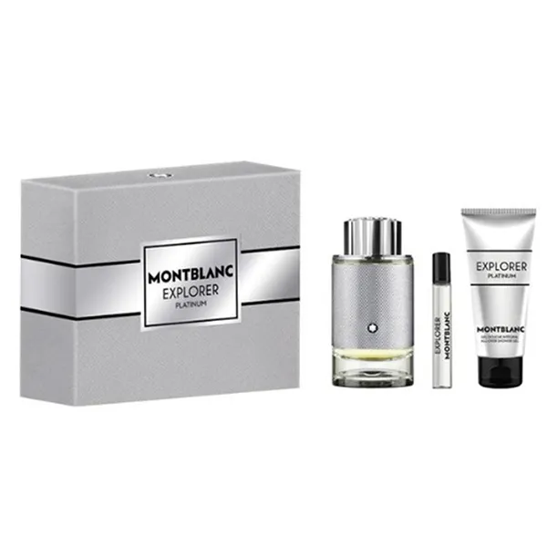 Set Nước Hoa Nam Montblanc Explorer Platinum 3 Món (EDP 100ml + 7.5ml + Shower Gel 100ml)