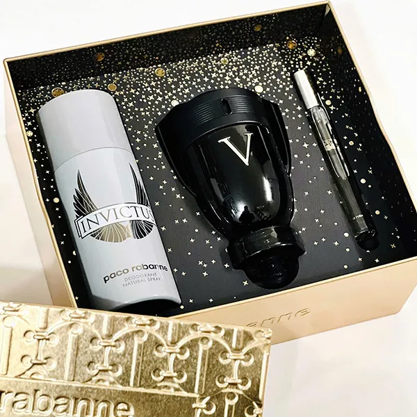 Set Nước Hoa Nam Paco Rabanne Invictus Victory Extreme 3 Món (EDP 100ml + 10ml + Xịt Khử Mùi 150ml)