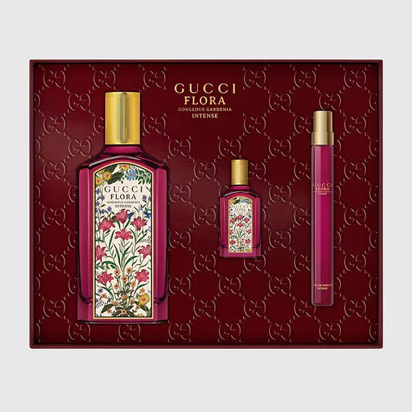 Set Nước Hoa Nữ Gucci Flora Gorgeous Gardenia Intense EDP 3 Món (100ml + Mini 10ml + Mini 5ml)