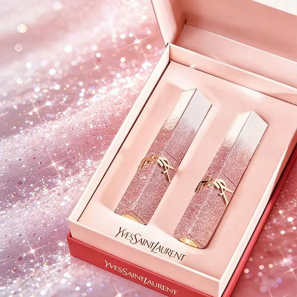 Set Son Lì Yves Saint Laurent YSL The Slim Valentine's Day Collector (1988 Hồng Nude + 1936 Đỏ Cam Gạch) +