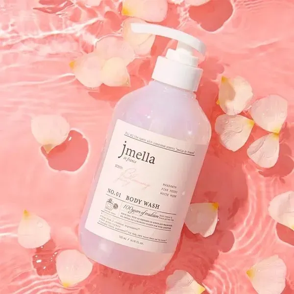 Set Sữa Tắm + Dưỡng Thể Jmella In France No.01 Blooming Peony (Body Wash 500ml + Body Lotion 500ml + Set 6 Bao Lì Xì))