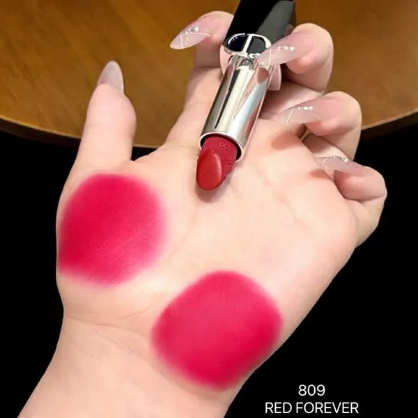 Son Dior Rouge Dior Couture Lip Velvet Limited Edition New Years 2026 809 Red Forever Màu Hồng Đỏ