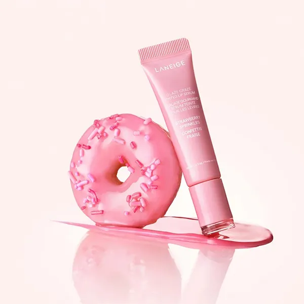 Son Dưỡng Laneige Glaze Craze Tinted Lip Serum Strawberry Spinkles Màu Hồng 12g