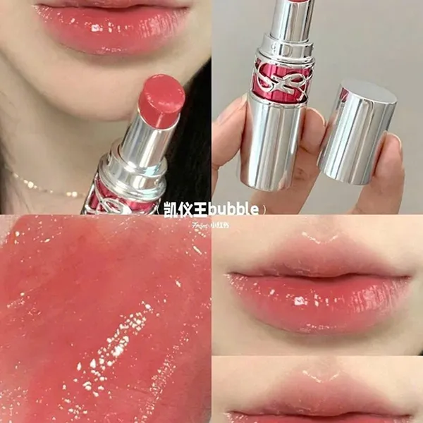 Son Dưỡng Môi YSL Loveshine Candy Glaze Lipstick 13 Flashing Rose Màu Hồng Đào