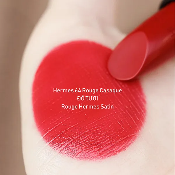 Son Rouge Hermès Rouge À Lèvres Matte Màu 64 Rouge Casaque Đỏ Tươi